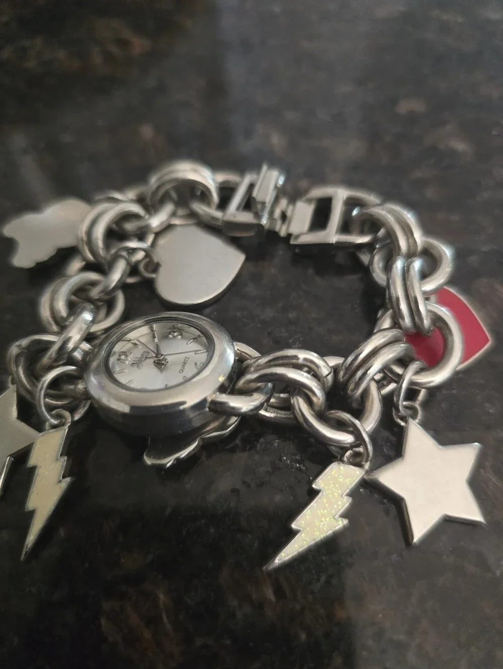 Abbey Dawn Silver-Tone Quartz Pocket Watch Charm